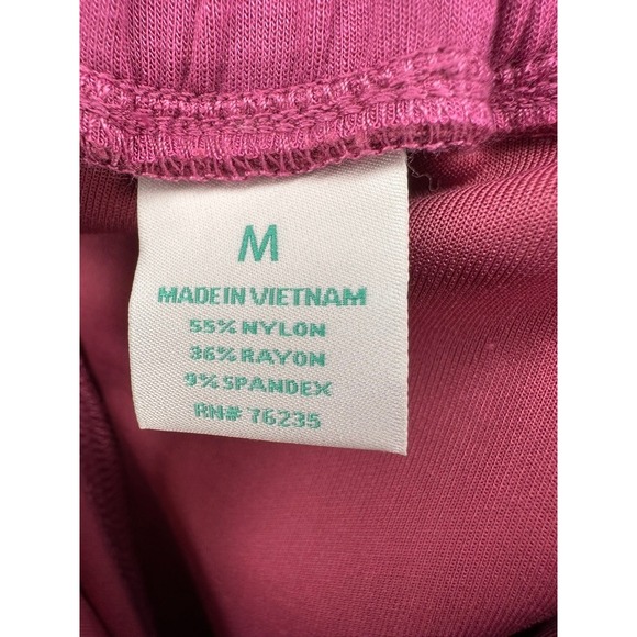 Cottagecore Lounge Shorts M Burgundy Elastic‎ Waist Casual Comfy NWT - Picture 4 of 5